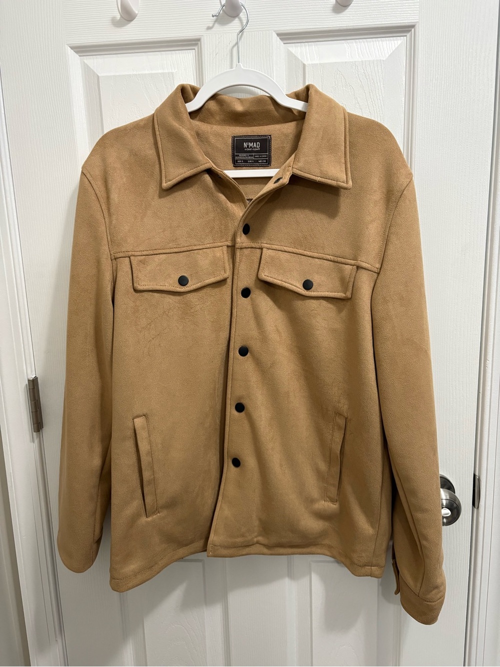 Nomad Men's Tan Shirt Jacket with Snap Front